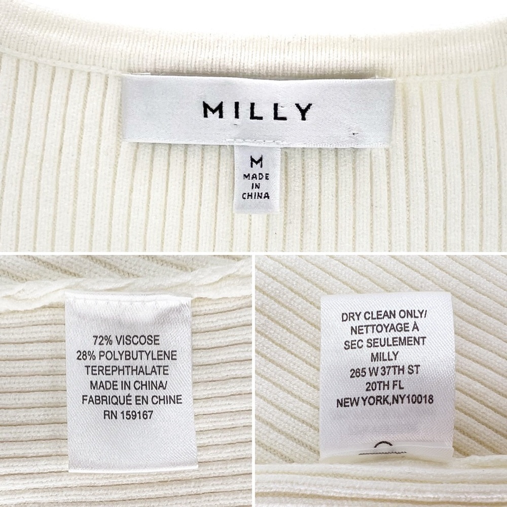 Milly Crossfront Sweater Women’s Size Medium V-Neck Ecru Ivory Revolve EUC - Picture 8 of 10